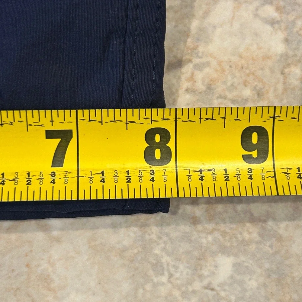 Eddie Bauer Fleece Lined Tech Pants Mens 32x32 Navy Blue Straight Leg Outdoor